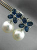 LARGE 2.13CT DIAMOND AAA SAPPHIRE & SOUTH SEA PEARL 18KT WHITE GOLD 3D EARRINGS