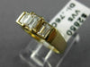 ANTIQUE .76CT ASSCHER DIAMOND 14KT YELLOW GOLD PAST PRESENT FUTURE RING #22009