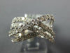 ESTATE LARGE 1.96CT DIAMOND 18KT WHITE GOLD MULTI ROW CRISS CROSS INFINITY RING