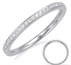 .11CT DIAMOND 14K WHITE GOLD CLASSIC PAVE CHANNEL SEMI ETERNITY ANNIVERSARY RING