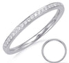 .11CT DIAMOND 14K WHITE GOLD CLASSIC PAVE CHANNEL SEMI ETERNITY ANNIVERSARY RING