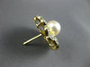 LARGE 1.05CT DIAMOND & AAA SOUTH SEA PEARL 14KT 2 TONE GOLD 3D FLOWER EARRINGS