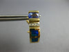 1.25CT DIAMOND & AAA TANZANITE & OPAL 14KT YELLOW GOLD UMBRELLA HANGING EARRINGS