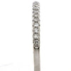ESTATE .16CT DIAMOND 18KT WHITE GOLD CLASSIC 2MM SEMI ETERNITY ANNIVERSARY RING