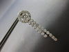 LARGE 1.80CT DIAMOND 14KT WHITE GOLD 3D TWO ROW CIRCULAR HANGING EARRINGS #27944