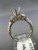 1.62CT ROUND & BAGUETTE DIAMOND 14KT WHITE GOLD SEMI MOUNT ENGAGEMENT RING 1551