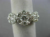 ESTATE LARGE 2.01CT DIAMOND 18K WHITE GOLD CLUSTER PAST PRESENT FUTURE LOVE RING