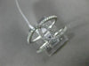 ESTATE WIDE .27CT DIAMOND 18KT WHITE GOLD 3D TWO ROW OPEN INFINITY LOVE RING