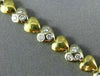 ANTIQUE 1.07CT DIAMOND 18KT TWO TONE GOLD 3D CLASSIC HEART ETOILE BRACELET #108