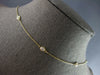 ESTATE .71CT DIAMOND 14KT YELLOW GOLD 3D ROUND BEZEL BY THE YARD LOVE NECKLACE