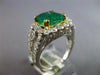 LARGE 5.0CT DIAMOND & AAA COLUMBIAN EMERALD 14KT 2 TONE GOLD 3D ENGAGEMENT RING