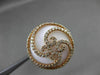 ANTIQUE LARGE 13.25CT DIAMOND & WHITE AGATE 14KT ROSE GOLD FILIGREE FLOWER RING