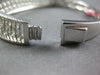 ESTATE WIDE 3.35CT DIAMOND 18KT WHITE GOLD 3D MULTI ROW FILIGREE BANGLE BRACELET