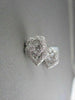 ANTIQUE 18KT DOUBLE HEART HANGING .83CT DIAMONDS GOLD EARRINGS AMAZING!!!!!!!!!!