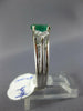 ESTATE 1.63CT DIAMOND & AAA EMERALD 18KT WHITE GOLD DOUBLE HEART ENGAGEMENT RING
