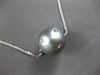 EXTRA LARGE .35CT DIAMOND & AAA TAHITIAN PEARL 18KT WHITE GOLD FLOATING PENDANT