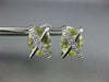 11.45CT DIAMOND & AAA GREEN AMETHYST 14K WHITE GOLD OVAL & ROUND X STUD EARRINGS