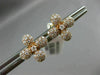 ESTATE .77CT DIAMOND 18KT ROSE GOLD 3D HANDCRAFTED FLOWER CLASSIC STUD EARRINGS