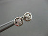 ESTATE .20CT DIAMOND 14KT WHITE GOLD X CIRCULAR PAVE STUD EARRINGS 8mm #16568