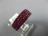 WIDE 1.74CT AAA RUBY 18K ROSE GOLD ROUND MULTI ROW SEMIETERNITY ANNIVERSARY RING