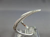 LARGE .26CT DIAMOND 14KT WHITE GOLD 3D 3 ROW CLASSIC V SHAPE TRIANGULAR FUN RING