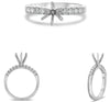 .27CT DIAMOND 14KT WHITE GOLD 3D ROUND SEMI ETERNITY SEMI MOUNT ENGAGEMENT RING