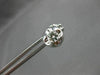 ESTATE LARGE .6CT DIAMOND 18K WHITE GOLD CLASSIC FLOWER SOLITAIRE EARRINGS 6407