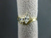ANTIQUE .46CT DIAMOND 14KT W&Y GOLD MARQUISE & ROUND ENGAGEMENT RING #20196
