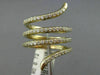 ESTATE LARGE .72CT DIAMOND 14KT YELLOW GOLD 3D MULTI ROW WAVE SNAKE SWIRL RING