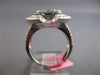EXTRA LARGE 2.14CT DIAMOND 18K WHITE GOLD 3D ROUND & BAGUETTE FLORAL SQUARE RING