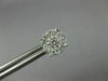 LARGE 1.0CT DIAMOND 14KT 2 TONE GOLD ROUND SOLITAIRE HALO CLUSTER STUD EARRINGS