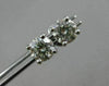 CLASSIC 1.07CT ROUND DIAMOND PLATINUM 4 PRONG 3D STUD EARRINGS F/G VS/SI1 #2048