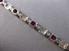 6.71CT DIAMOND & AAA RUBY 14KT WHITE GOLD OVAL ROUND & BAGUETTE TENNIS BRACELET