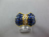 LARGE 81.35CT DIAMOND & AAA SAPPHIRE 18KT YELLOW GOLD 3D PRINCESS BOW SHAPE RING