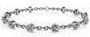 ESTATE .91CT DIAMOND 14K WHITE GOLD CLASSIC FLOWER BY THE YARD TENNIS BRACELET