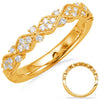 ESTATE .26CT DIAMOND 14K YELLOW GOLD MULTI FLOWER SEMI ETERNITY ANNIVERSARY RING