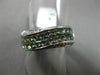 ESTATE 2.72CT DIAMOND & GREEN AMETHYST 14KT WHITE GOLD CRISS CROSS RAINBOW RING