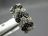 1.0CT WHITE & BLACK DIAMOND 14KT WHITE GOLD 3D MULTI HEART SIDEWAYS LOVE RING
