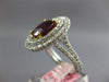 GIA LARGE 4.2CT DIAMOND & AAA CORUNDUM RUBY 18K 2 TONE GOLD OVAL ENGAGEMENT RING