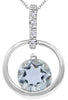 .81CT DIAMOND & AAA GREEN AMETHYST 14KT WHITE GOLD 3D SOLITAIRE CIRCULAR PENDANT