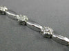 ESTATE .56CT ROUND DIAMOND 14K WHITE GOLD 3D CLASSIC FLOWER LINK BRACELET #19601