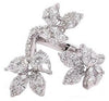 LARGE 2.01CT DIAMOND 18K WHITE GOLD 3D MULTI SHAPE INVISIBLE MULTI LEAF FUN RING