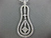 LARGE 1.84CT DIAMOND 18K WHITE GOLD ROUND & PRINCESS INVISIBLE TEAR DROP PENDANT