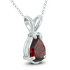 .50CT AAA GARNET 14KT WHITE GOLD PEAR SHAPE SOLITAIRE FLOATING PENDANT