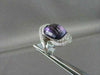 ESTATE WIDE 27MM 18KT WHITE 19.44CT AAA AMETHYST & DIAMONDS GOLD RING