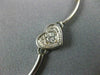 ANTIQUE .77CT DIAMOND 14K WHITE GOLD MULTI LOVE HEART MILGRAIN NECKLACE #5207