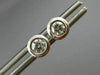 ESTATE .30CT DIAMOND 14KT WHITE GOLD CLASSIC SOLITAIRE BEZEL STUD EARRINGS 25792