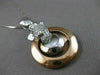 ESTATE LARGE .50CT DIAMOND FLOATING TIGER 14K WHITE & ROSE GOLD PENDANT STUNNING