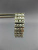 ESTATE 1.55CT DIAMOND 14KT WHITE GOLD 3D 3 ROW CHANNEL HANGING EARRINGS #1122