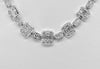 29.99CT DIAMOND 18KT WHITE GOLD ROUND & BAGUETTE MULTI SQUARE ETERNITY NECKLACE